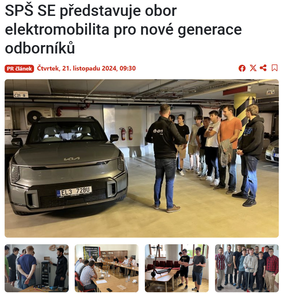 02 - Propagujeme naši školu SPŠ SE České Budějovice prostřednictvím PR článků